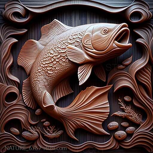 Природа и животные (Рыбный 3, NATURE_6767) 3D модель для ЧПУ станка
